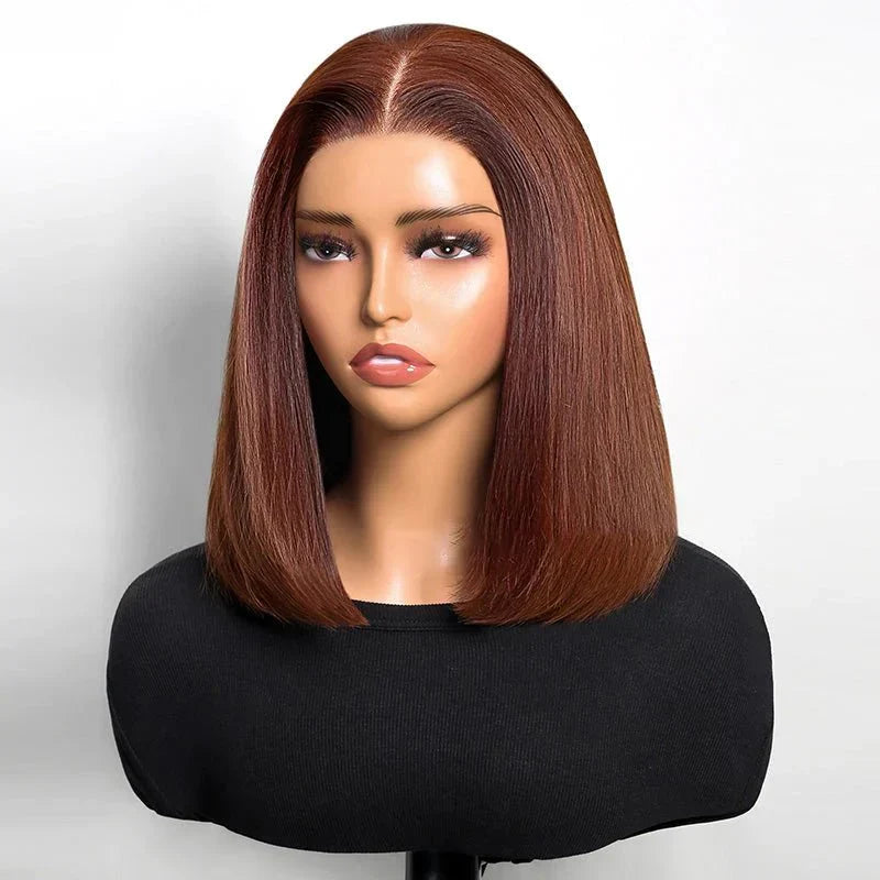 12 inches Bob Style Straight Highlight Human Hair Wig