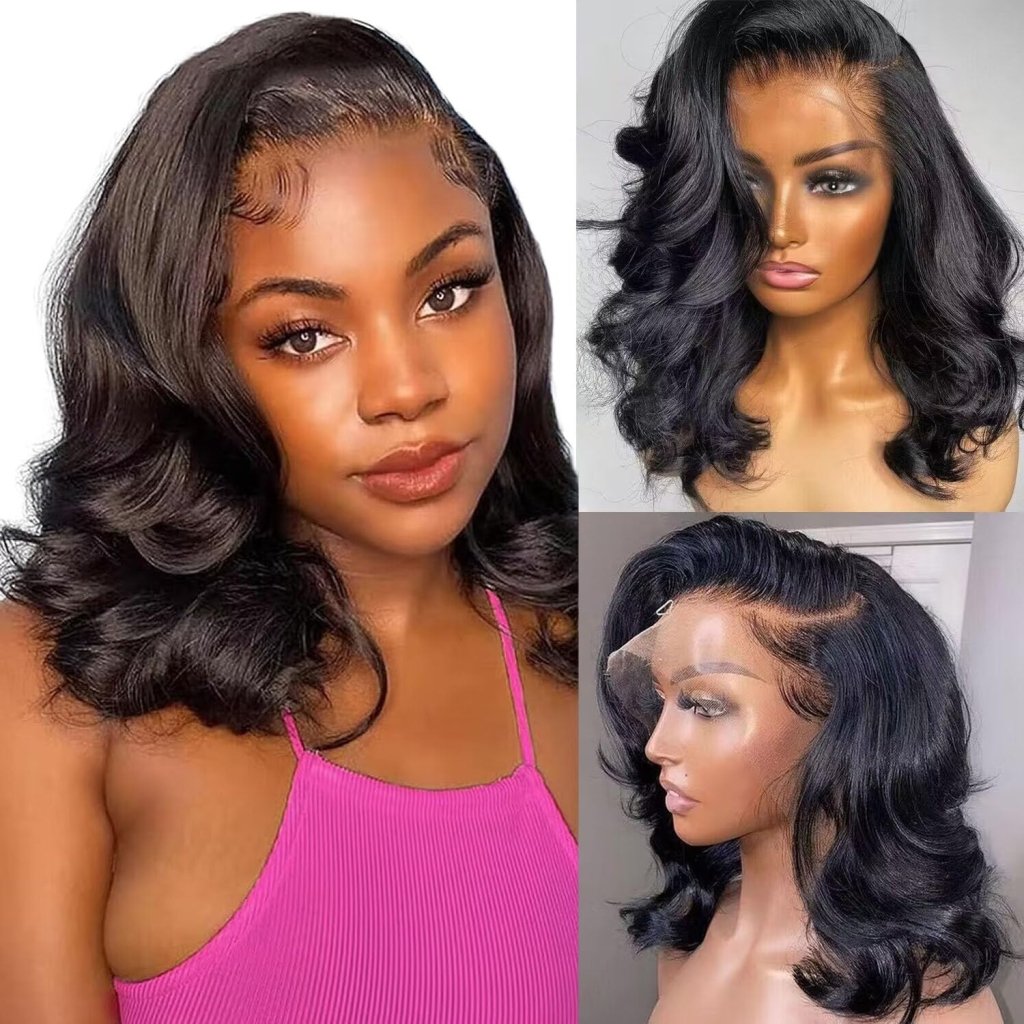 13x4 Body Wave HD Lace Front Wigs Human Hair Glueless Bob Wigs