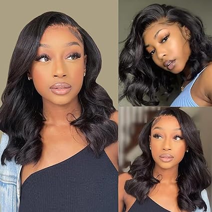 13x4 Body Wave HD Lace Front Wigs Human Hair Glueless Bob Wigs