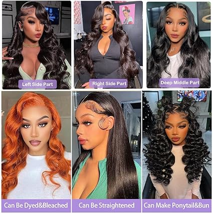 13x4 Body Wave HD Lace Front Wigs Human Hair Glueless Bob Wigs