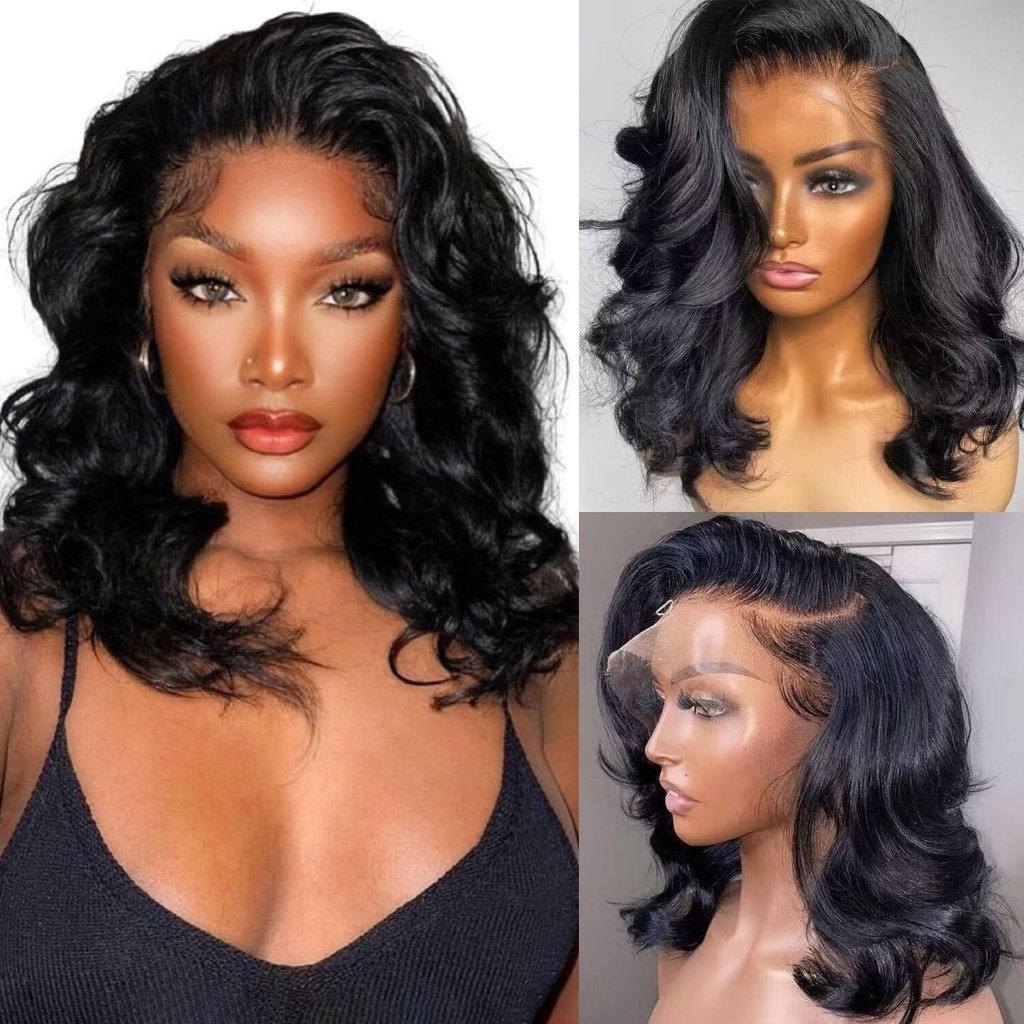 13x4 Body Wave HD Lace Front Wigs Human Hair Glueless Bob Wigs