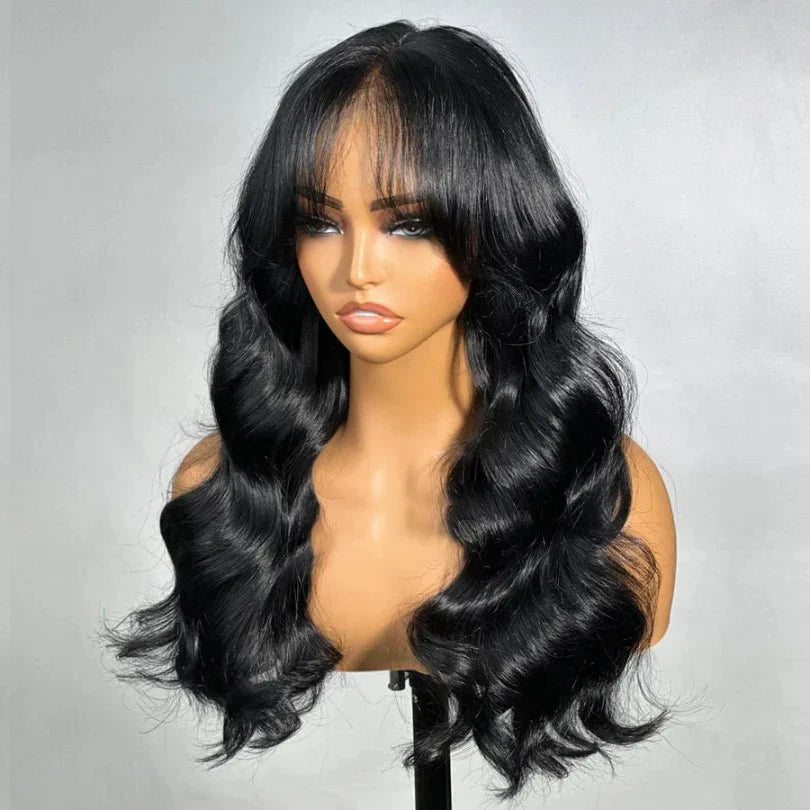 Black Long Loose Wave Wigs 100% Human Hair