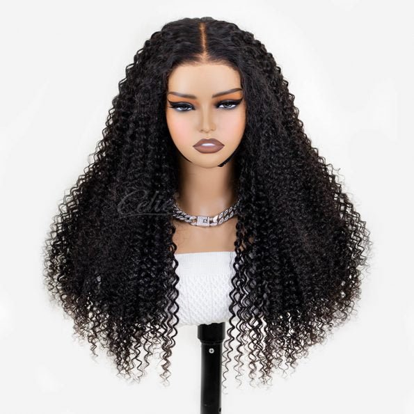 Long Curly Wave Human Hair Wig Top Level