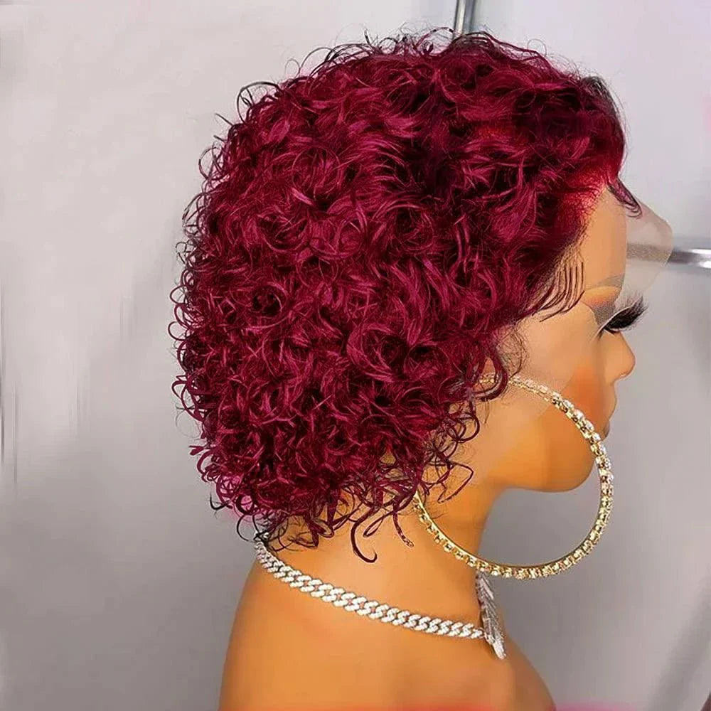 Pixie Cut Curly Short Bob Wigs 100% Human Hair Wigs