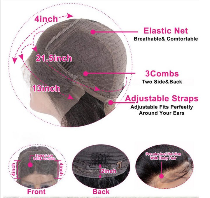 Women's Mid Part Bone Straight Wig