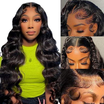 13x4 Body Wave HD Lace Front Wigs Human Hair Glueless Bob Wigs