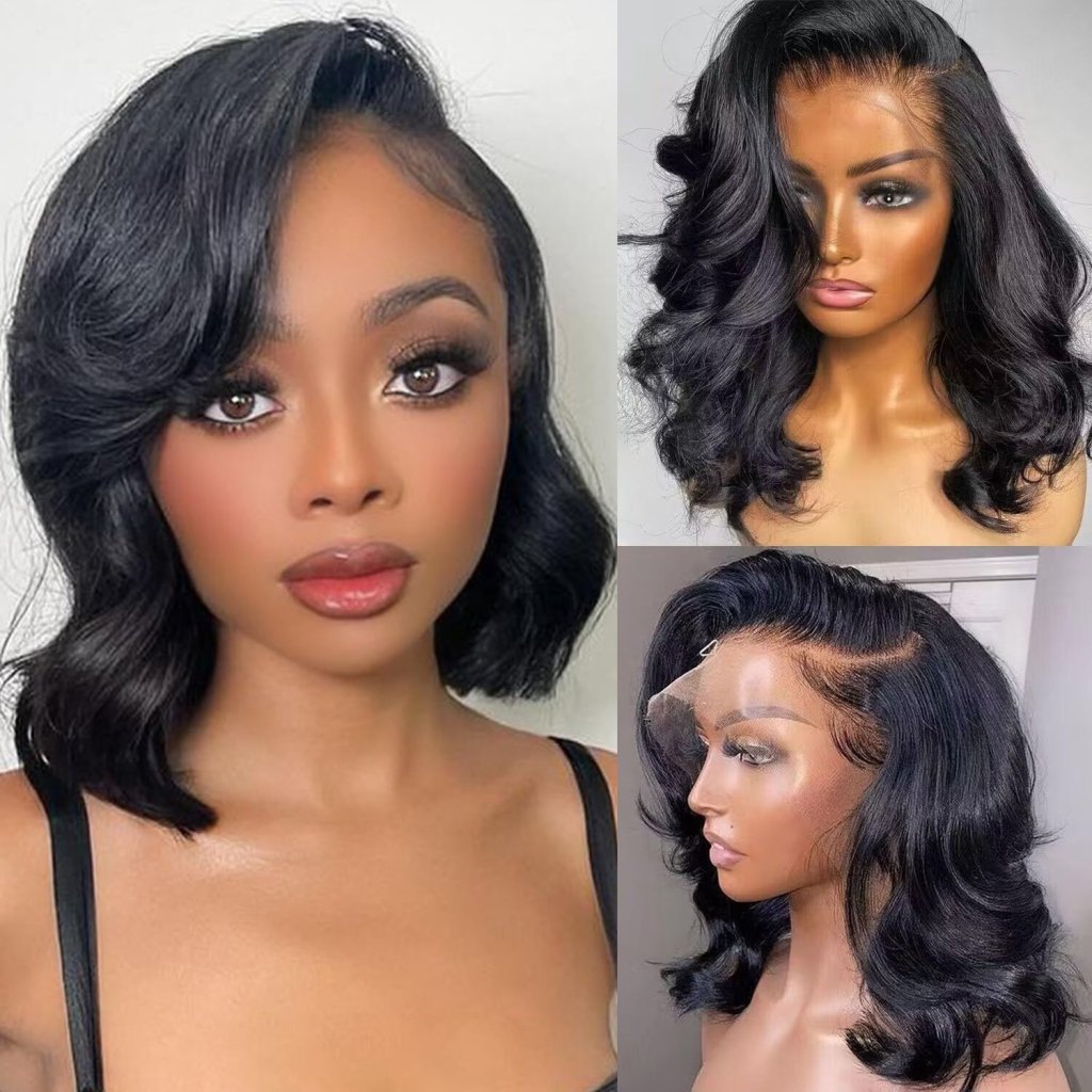13x4 Body Wave HD Lace Front Wigs Human Hair Glueless Bob Wigs