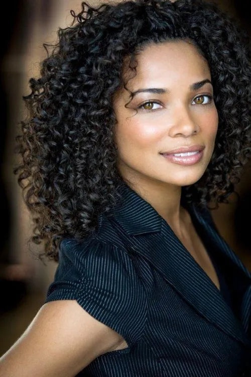 Simple Pretty Graceful Long Curly Lace Front Wig Perfect 100% Real Human Hair 18 Inches