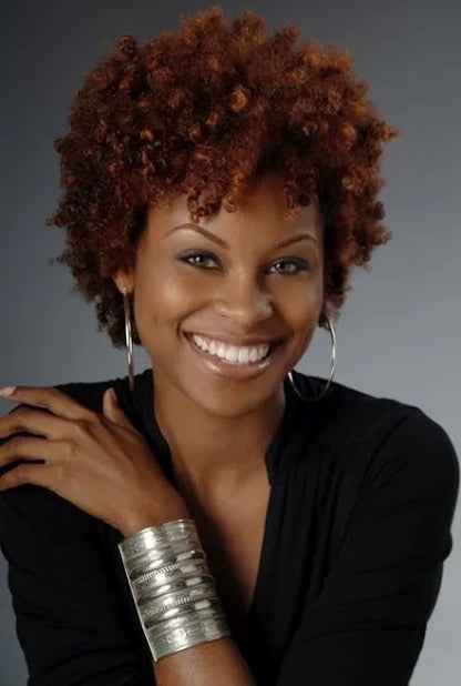 African American Hairstyle Short Kinky Curly Human Hair Full Lace Wigs