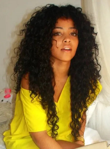 Clip in Brazilian Hair Curly 100% Human Hair For Full Head