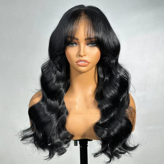 Black Long Loose Wave Wigs 100% Human Hair