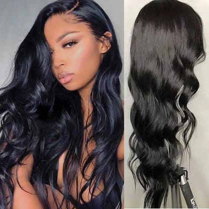 Classical Mid-part Body Wave Human Hair Wig