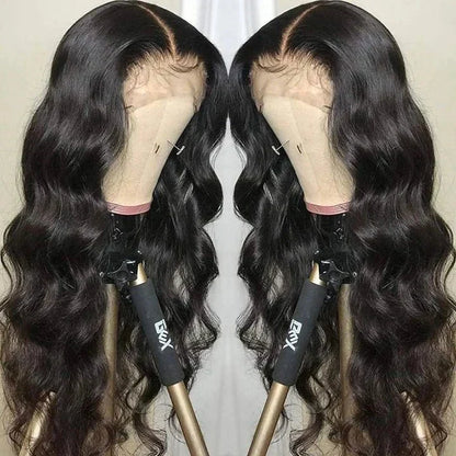 Classical Mid-part Body Wave Human Hair Wig