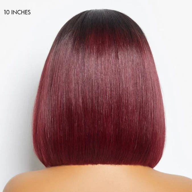 Ombre Highlight Silky Blunt Cut Bob Wigs
