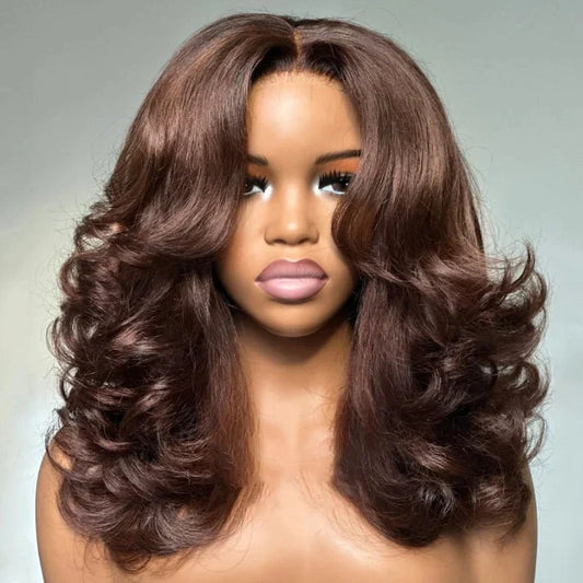 Shoulder Length Body Wave  5x5 Lace Closure Wig