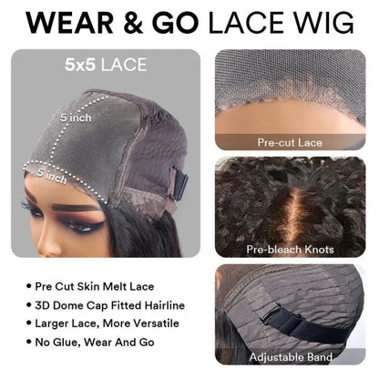 Shoulder Length Layered Wave Wig with Side Bangs